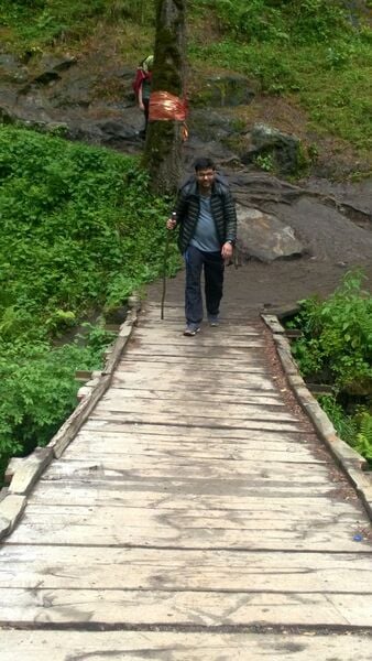 Vinay Sarawagi trekking during one of his trips