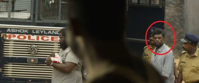 Vinayakan in the film 