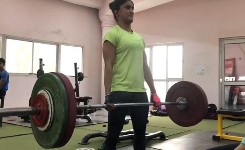 Vinesh Phogat while at the gym