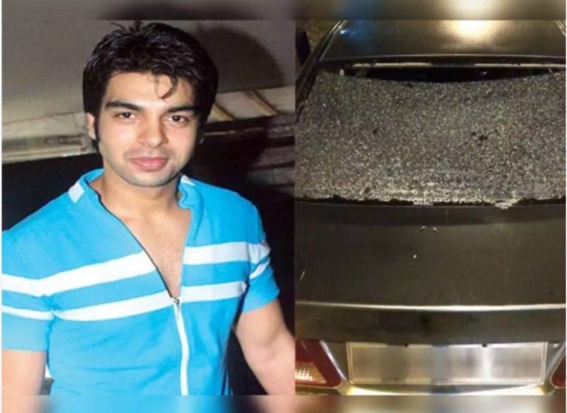 Vipul's car's broken glass