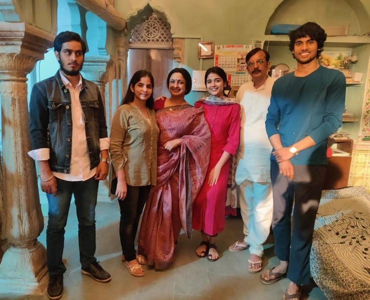 Vishakha Pandey on the sets of her web series Garmi