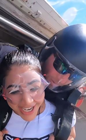 Vishakha Raghav skydiving