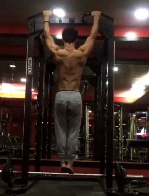 Vishal Brahma during a gym session