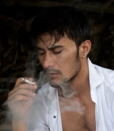 Vishal Brahma while smoking a cigarette