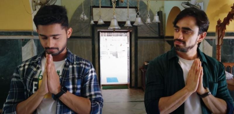 Vishal Pinjani (right) in a still from the web series 