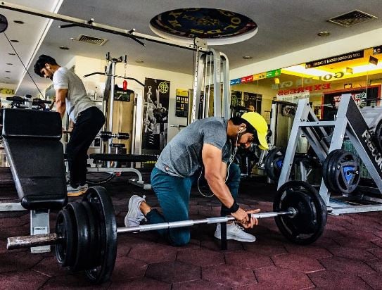Vishal Singh during his workout session