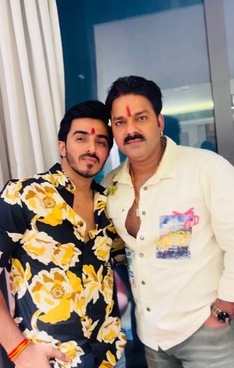 Vishal Singh with Pawan Singh