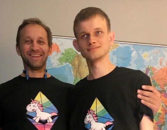 Vitalik Buterin with his father