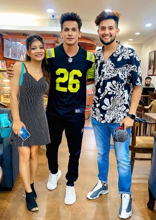 Vivek Choudhary and his wife with Prince Narula