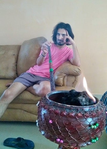 Vivek Sharma smoking hukka