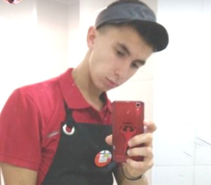 Vladimir Shmondenko when he was working as a waiter