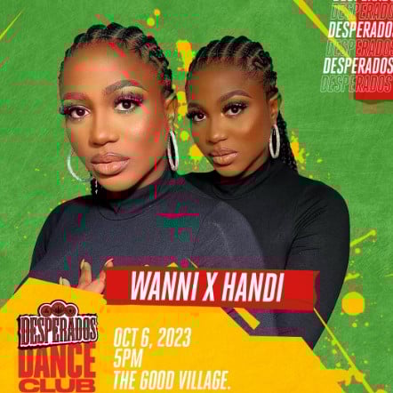 Wanni Danbaki with her sister Handi Danbaki on the invitation of a DJ show