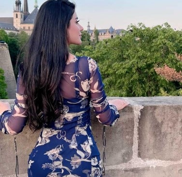 Wazhma Ayoubi during a trip