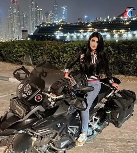 Wazhma Ayoubi while enjoying a bike ride