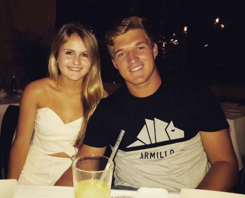 Wiaan Mulder with Justine Paige Mulder when they started dating