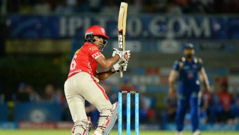 Wriddhiman Saha playing in an IPL match for Kings XI Punjab