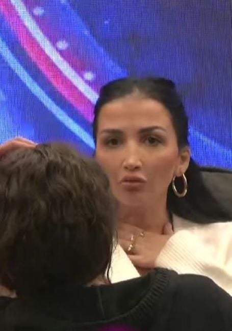 Xheneta Fetahu in a still from Big Brother VIP Kosova