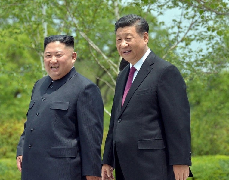 Xi Jinping with Kim in Pyongyang