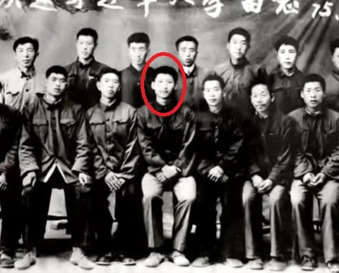 Xi while studying at the Tsinghua University