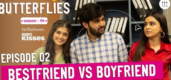 Yahya Bootwala on the poster of the YouTube mini series Butterflies