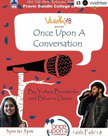 Yahya Bootwala on the poster of the page Once Upon A Conversation