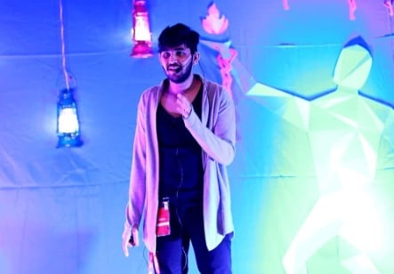 Yahya Bootwala while speaking at TEDx