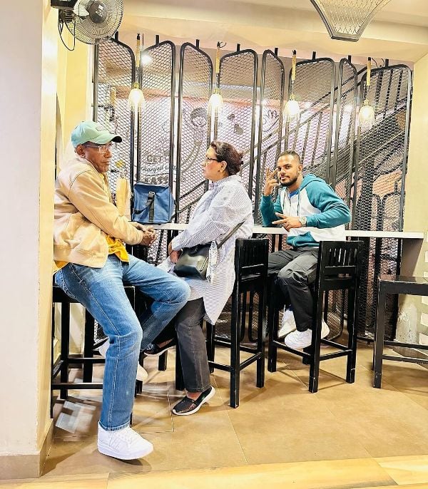 Yash Dayal with his father, Chandrapal Dayal, and mother, Radha Dayal