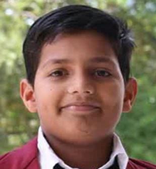 Yash Dhull when he was six years old