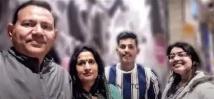 Yash Dhull with his family