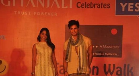 Yashashri Masurkar while walking a ramp show