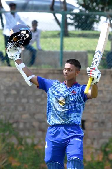 Yashasvi Jaiswal after scoring his double century