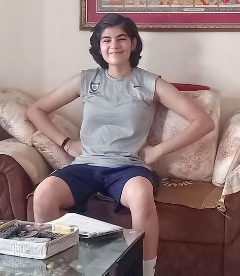 Yastika Bhatia at her home in Vadodara