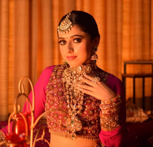 Yogita Bhatia during a photoshoot for Amarsons clothing