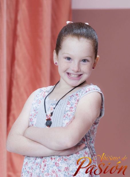 Young Briggitte Bozzo on the set of Abismo de pasión