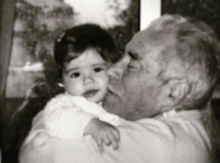 Young Lisa Schincariol with her grandfather