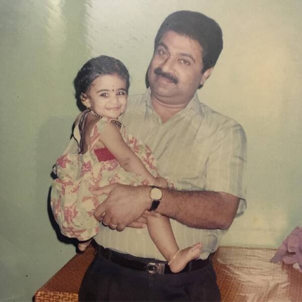 Young Malavika Wales with her father