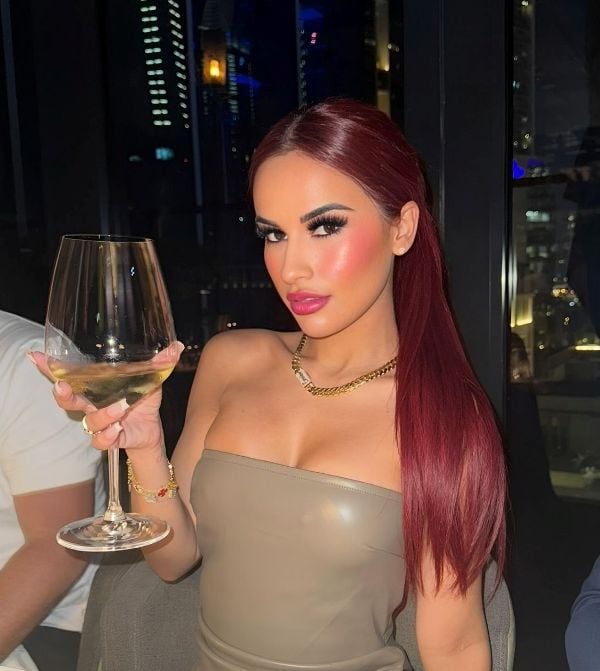 Yulissa Escobar, while having wine
