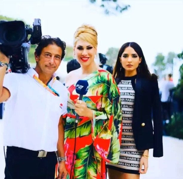 Yvonne Tihina while hosting an F1 race