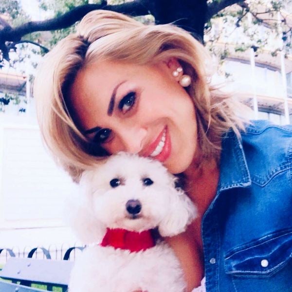 Yvonne Tihina with her pet, Bianca