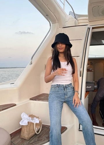 Zainab Raza during her vacation