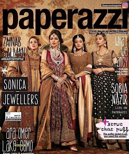 Zainab Raza featured on a magazine cover