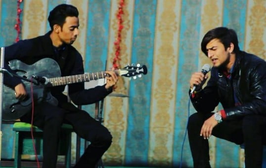 Zayn Ibad Khan while singing
