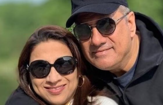 Zenobia Irani with her husband, Boman Irani