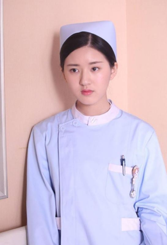 Zhao Lusi as a nurse in a still from the film