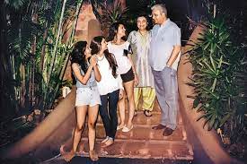 Zia Mody with her family