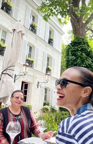 Zoe Saldaña during her vacation