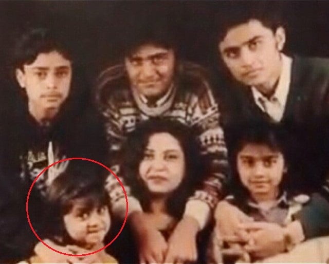 Zoya Nasir with her mother and siblings