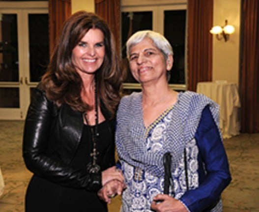 Zubeida Mustafa with Maria Shriver in LA in 2012