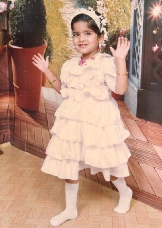 a childhood image of Amruta Deshmukh