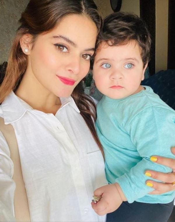 Minal Khan holding her niece